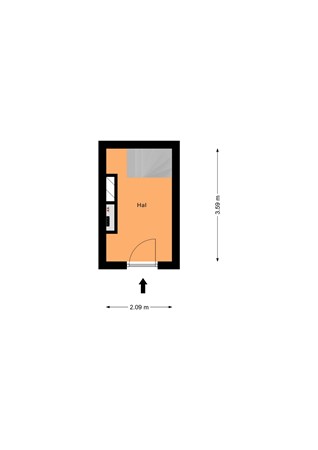 Floorplan - Spanjaardstraat 54B, 3025 TS Rotterdam